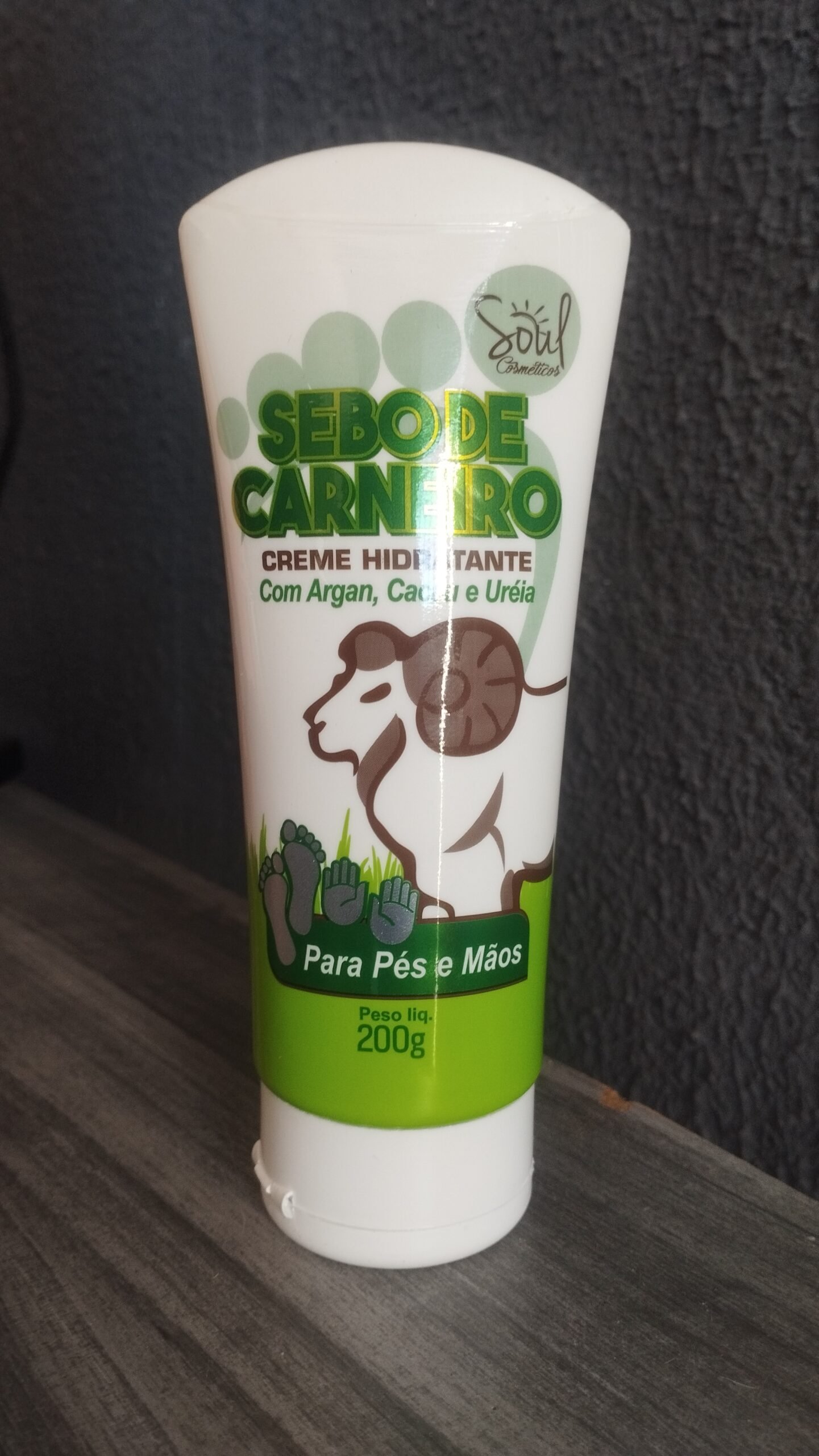 Creme Hidratante Sebo de Carneiro Pés e Mãos Soul Cosméticos 200g