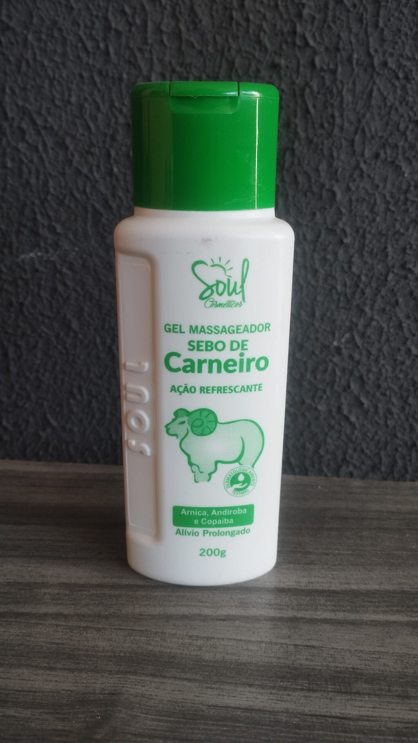 Gel Massageador Sebo de Carneiro Soul Cosméticos 200g
