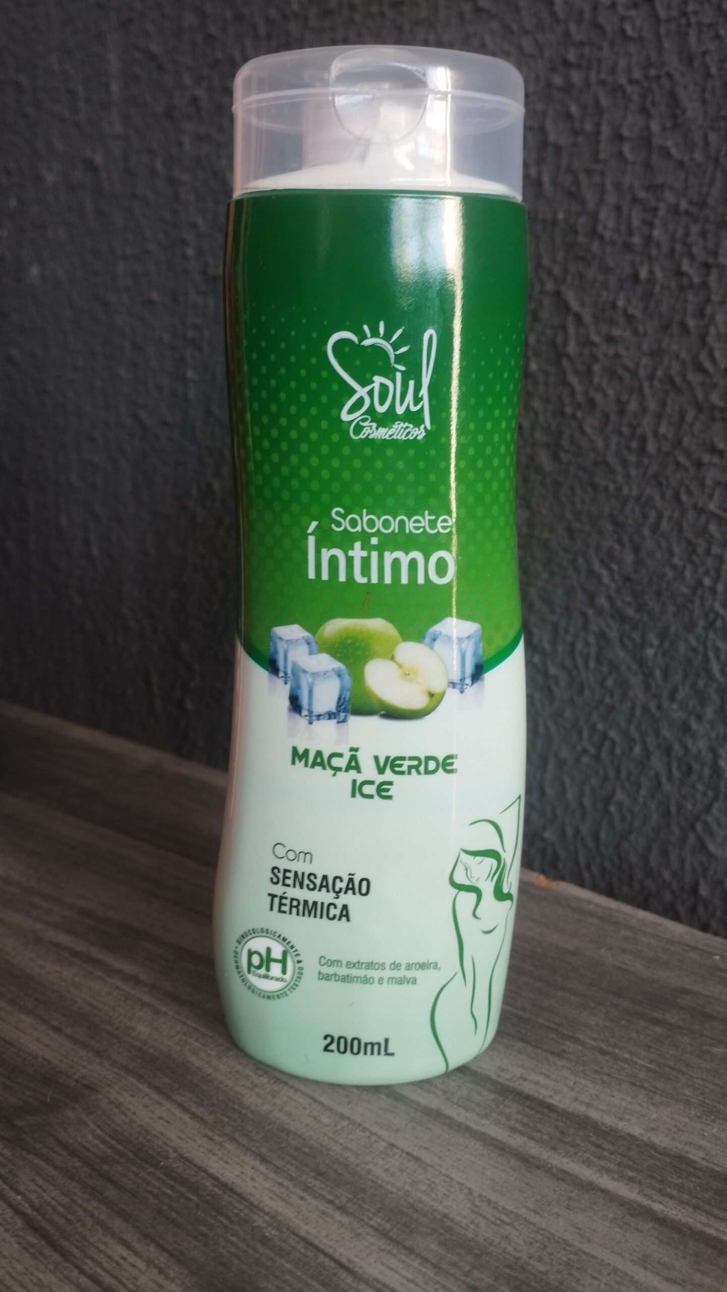 Sabonete Íntimo Maçã Verde Ice Soul 200ml Higiene Feminina