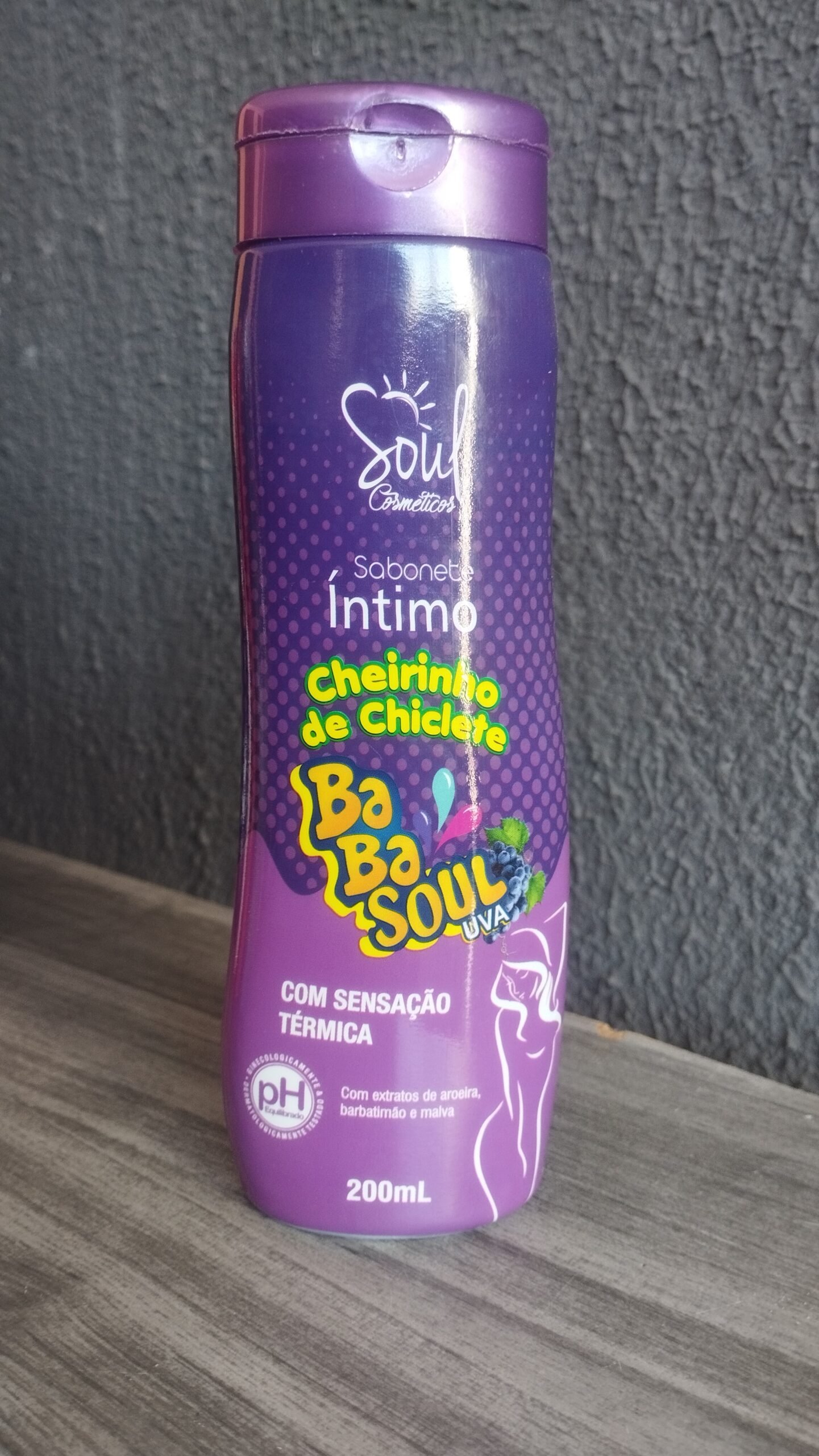 Sabonete Íntimo Uva Babasoul Cheirinho de Chiclete 200ml